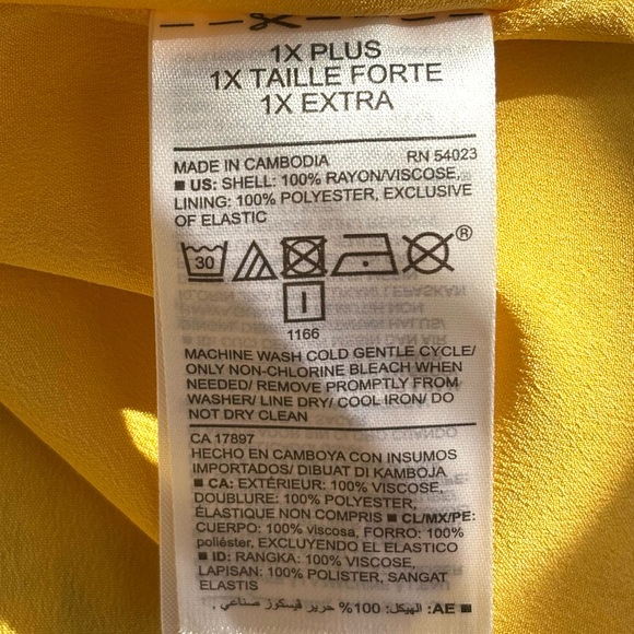 Old Navy Cami Fit Flare Yellow Gold Floral Shirred Lined Midi Sun Nap Dress 1X - Picture 7 of 16